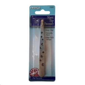 Swissco Slant Tip Tweezer, Easy Grip, Stainless Steel - Picture 1 of 1