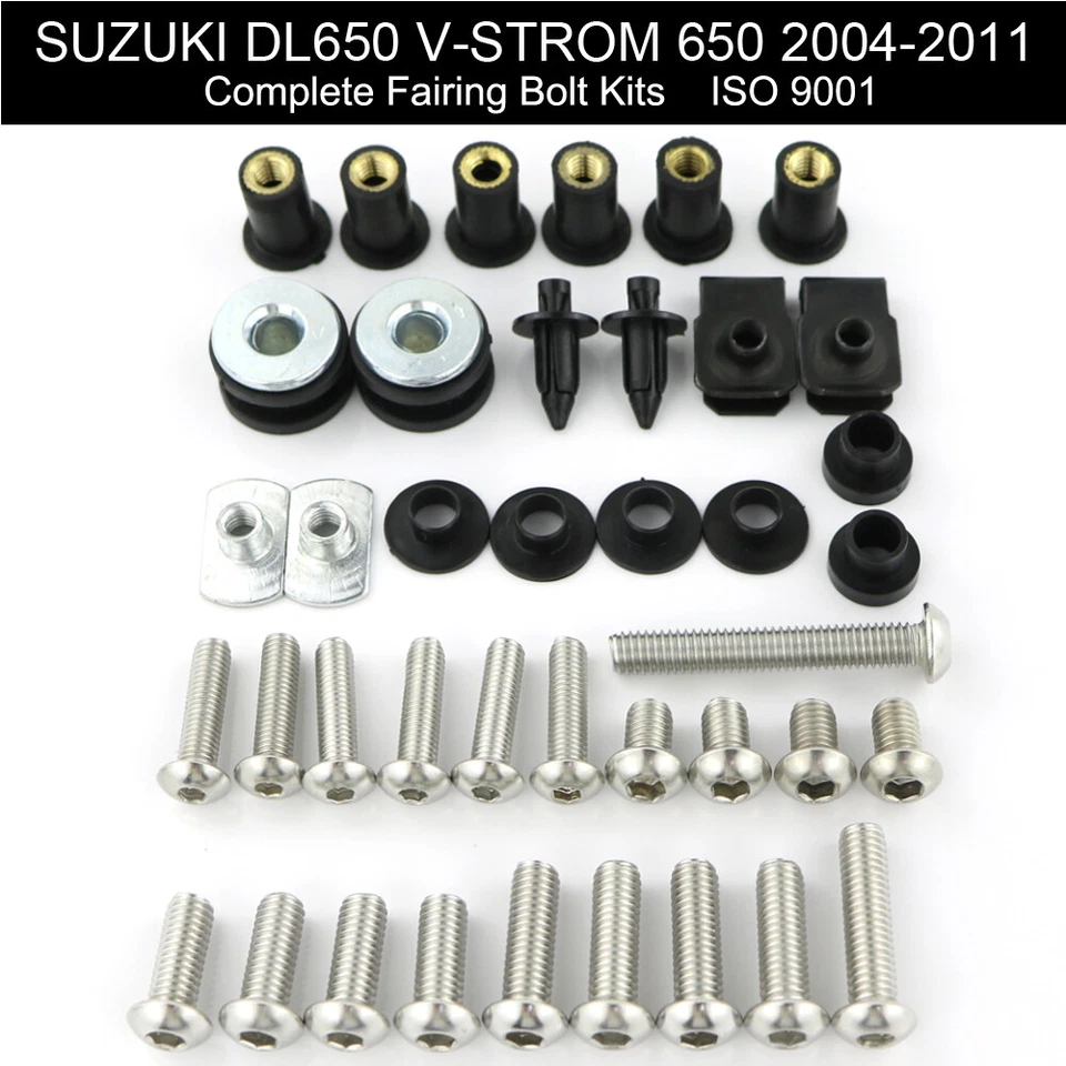 Fit For Suzuki DL650 V-Strom 650 04-11 Stainless Fairing Bolt Kit Bodywork Screw - Image 1 of 4