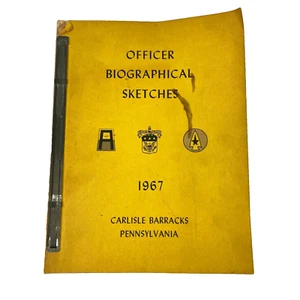 Officer Biographical Sketches Book Carlisle Barracks PA 1967 Vietnam War Era - Picture 1 of 16