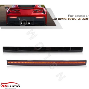 Smoked Red Led Rear Bumper Reflector Lights Lamp for Chevrolet Corvette C7 14-19 - Picture 1 of 8