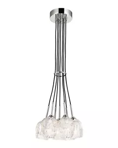 Feiss Chandelier ORIGINALLY $699 - Crystal Shades With A Polished Nickel Finish - Picture 1 of 1