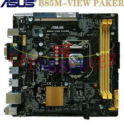 ASUS B85M-VIEW PAKER For LGA1150 Intel 4Th i7/i5/i3 CPU 21*20 B85 Micro-ATX HTPC - Image 1 of 3