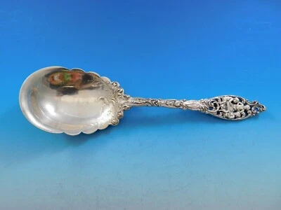 Labors of Cupid by Dominick and Haff Sterling Silver Berry Spoon Old 9 3/8" - Image 1 of 4
