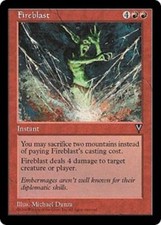 1x Fireblast Visions  MTG Magic the Gathering