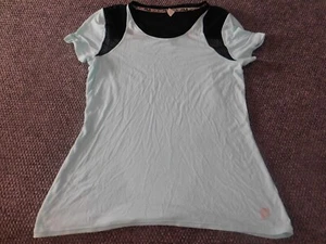 Fila Womens Shirt Medium Blue sport active stretch logo - Picture 1 of 11