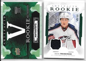2016-17 16/17 UD Artifacts Zach Werenski RC Emerald Dual Relic Patch V /99 - Bild 1 von 1