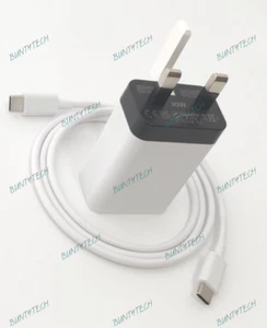 Genuine Google Pixel 3a / 4a / 7a 30W Fast Charge Plug Adapter & USB-C Cable - Picture 1 of 4