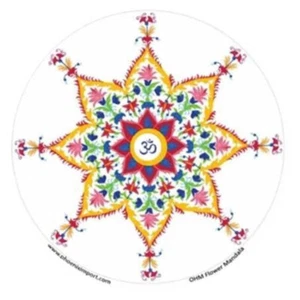 WINDOW STICKER Auto Scheiben Aufkleber OM Flower Mandala AUM Reiki Yoga Esoterik - Bild 1 von 1