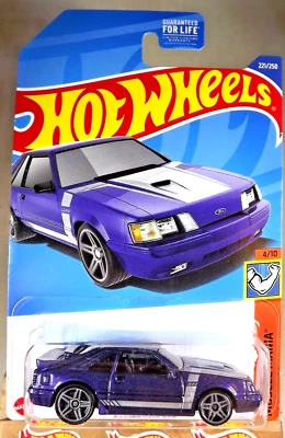 2022 Hot Wheels #221 Muscle Mania 4/10 '84 MUSTANG SVO Purple w/Gray Pr5 Spokes - Image 1 of 4