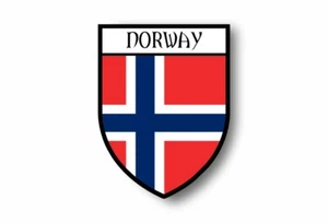 Stickers decal souvenir vinyl car shield city flag world crest norway - Afbeelding 1 van 1