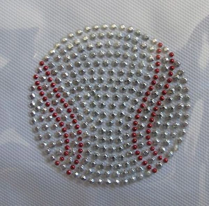#5075 2 5/8" Béisbol Estrás/Tachuelas Hierro En Transferencia Hot Fix Béisbol - Imagen 1 de 2