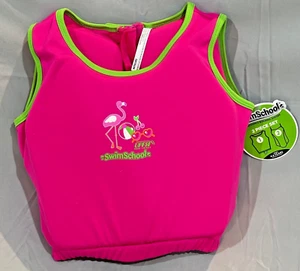 SwimSchool Girls 2-Piece Swim Trainer UPF 50+ Pink Flamingo NWT Ages 4-6 Yrs - Picture 1 of 4