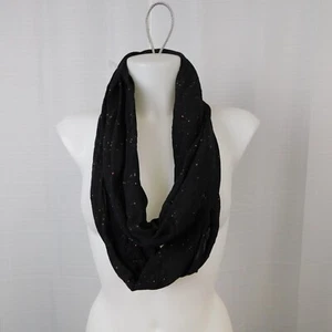 Merona Infinity Loop Knit Cowl Scarf - Black Dotted Galaxy Pattern #1709 - Picture 1 of 4
