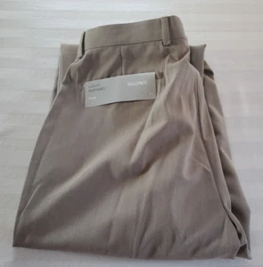 NWT Louis Raphael Tailored oat Brown Gabardine Dress Pants Mens Size 38 x 32 Cuf - Picture 1 of 9