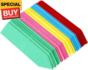 100 Pcs 4 Inch Plastic Plant Nursery Garden Labels Pot Marker Garden Stake Tags - Picture 1 of 6