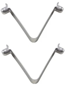 2pcs Garrett Button Spring V Clip For Garrett Metal Detector Shaft Pole 9911100 - Picture 1 of 3