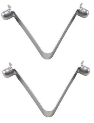 NO BRAND 2pcs Garrett Button Spring V Clip For Garrett Metal Detector Shaft Pole 9911100