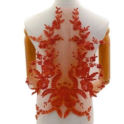 Sewing Supplies Wedding Dress Fabric Bridal embroidery DIY Floral Lace Tulle - Image 1 of 4