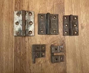 5 Vintage Door Hinges - Picture 1 of 16