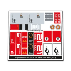 Replacement Sticker for Set 70615 - Fire Mech - Picture 1 of 2