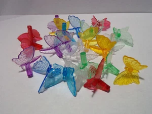 Cerámica Árbol de Navidad Bombillas en Forma de Mariposa Luces Clavijas Asstd Color 24 ct - Imagen 1 de 5