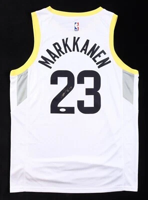 Lauri Markkanen Signed Utah Jazz NBA Nike Jersey (JSA) - Image 1 of 2