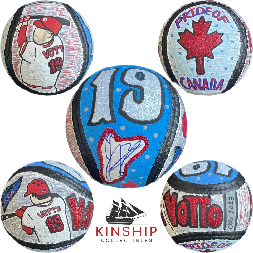 Joey Votto signed Baseball JSA COA Hand Painted Carter X Reds HOF Auto Y221 - Image 1 of 1