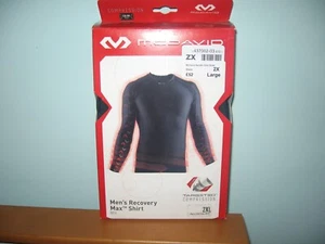 BNIB  MENS McDAVID RECOVERY MAX COMPRESSION BASELAYER L/S SHIRTS 2XL BLACK - Picture 1 of 15