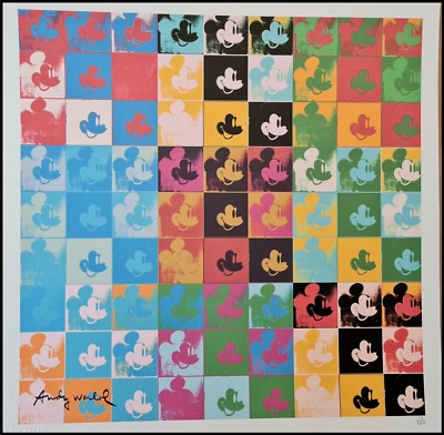 ANDY WARHOL * Mickey Mouse * lithograph * 50x50 cm*limited # 112/500 CMOA signed - Bild 1 von 4
