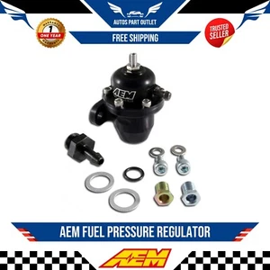 New AEM Aluminum 20 PSI Adjustable Fuel Pressure Regulator 25-300BK - Bild 1 von 3