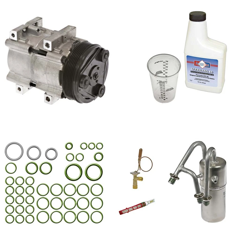 Compressor CA Omega com kit de reparo AC para Ford Windstar 1995 1996 1997 1998 - Imagem 1 de 1