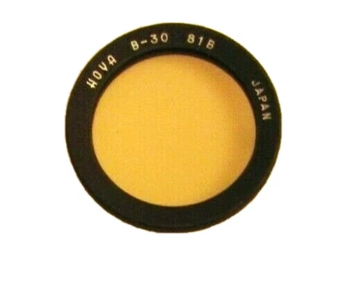 Filtro de aquecimento Hoya Bay 30 B 30 81B para câmera TLR Yashicamat e Minolta Autocord - Imagem 1 de 1
