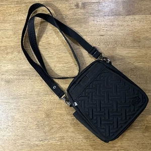 Borsa a tracolla Lug Flapper nera regolabile viaggio organizzata RFID Happer - Foto 1 di 24