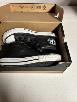 匡威 Converse Chuck Taylor All Star 男孩运动鞋 13 码 Mid 黑色 — 第 1/4 张图片