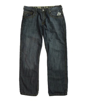 Pantalones de mezclilla para hombre Do Denim de gancho lavado recto calce ajustado, azul, 36 W x 32 L Foto 1 de 2