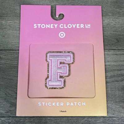 ¡NUEVO!  Parche adhesivo Stoney Clover Lane X Target rosa/dorado letra F Foto 1 de 4