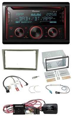 Pioneer 2DIN DAB Lenkrad Bluetooth USB CD Autoradio für Opel Corsa D satin-stone - Bild 1 von 4