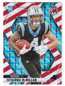 2025 Panini Mosaic #309 TETAIROA McMILLAN 'RED & WHITE STRIPE' SP RC! PANTHERS - Picture 1 of 1