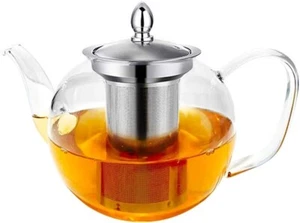40oz - Glass Teapot with Removable Infuser, Stovetop Safe, Tea Kettle Tea Pot - Picture 1 of 9