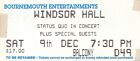 Vintage Concert Ticket - Status Quo - Windsor Hall - 9 Dec 1996