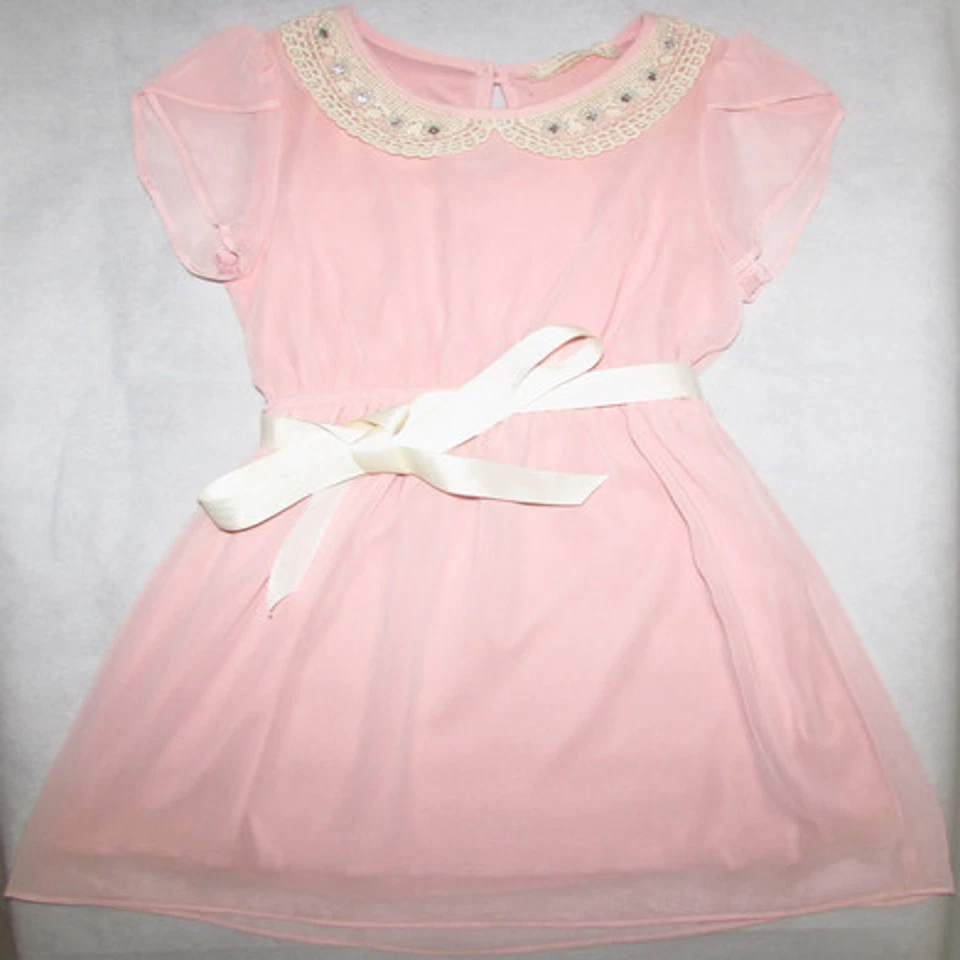 Новый с Ярлыками сопрано девочек кружевной воротник Hi-Low кромки платье размер 6 X - Изображение 1 из 1