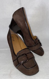 Euro Soft by Sofft Womens 8 M Brown Wedge Loafers Comfort Shoes Suede - Picture 1 of 9
