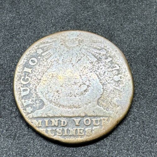 1787 Fugio Cent Colonial Us Early Type Coin Design By Ben Franklin New Heaven