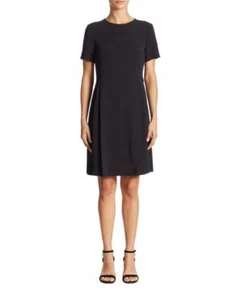 NEW Adam Lippes Pleated Shift Dress in Black - Size 6 $1,090 #DD48 - Picture 1 of 4