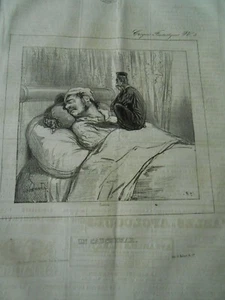 Croquis Fantastique Un cauchemar Caricature Litho 1839 - Picture 1 of 1