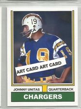 Johnny Unitas San Diego Chargers 2022 Football Art Card