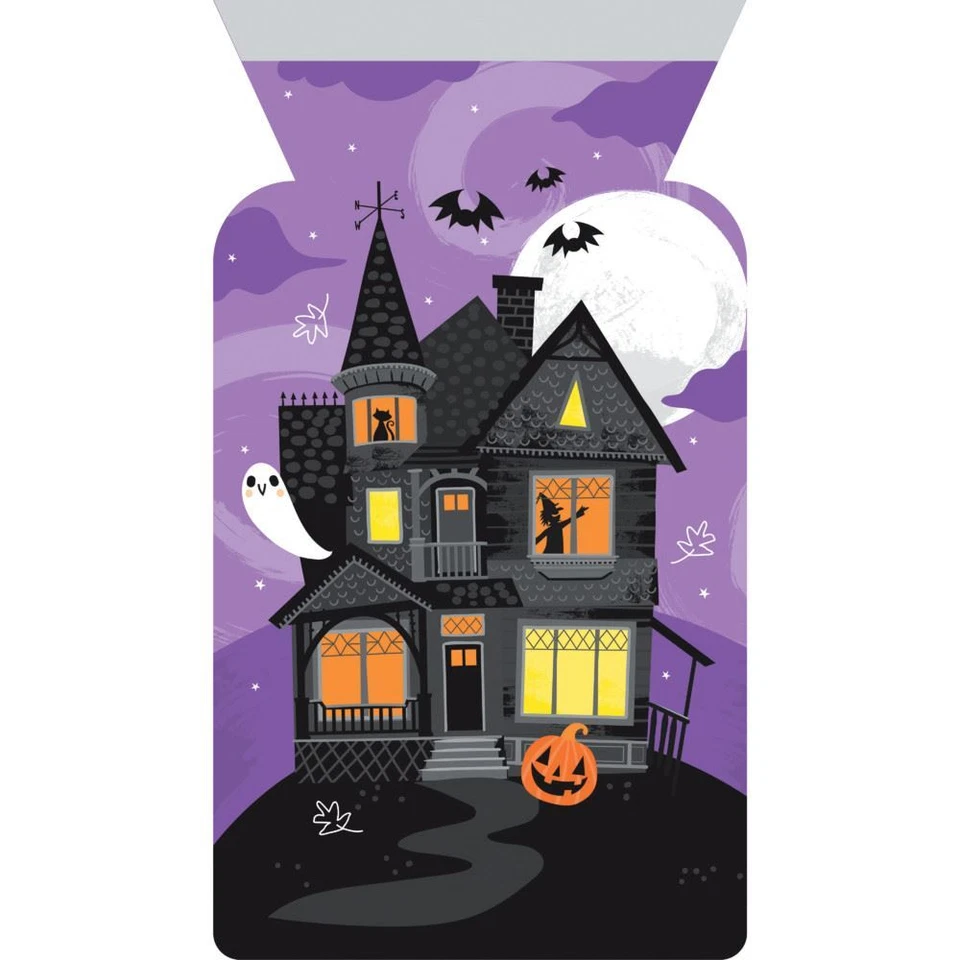 Haunted House Trick or Treat 12 ct Cello Zipper Bags Halloween - Image 1 of 1