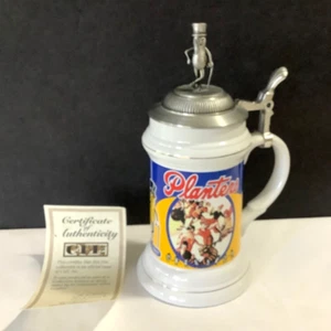 VTG 90’s Planters MR. PEANUT Porcelain Stein Collector’s Classics No 0729 w/COA - Picture 1 of 10