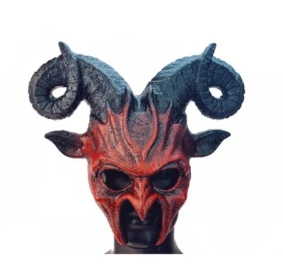 Devil Mask - Goat Demon Ram - Plastic - Costume Accessory - One Size - Image 1 of 4