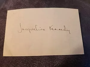 Jackie Kennedy Autographed Cut 3x5 - Picture 1 of 1
